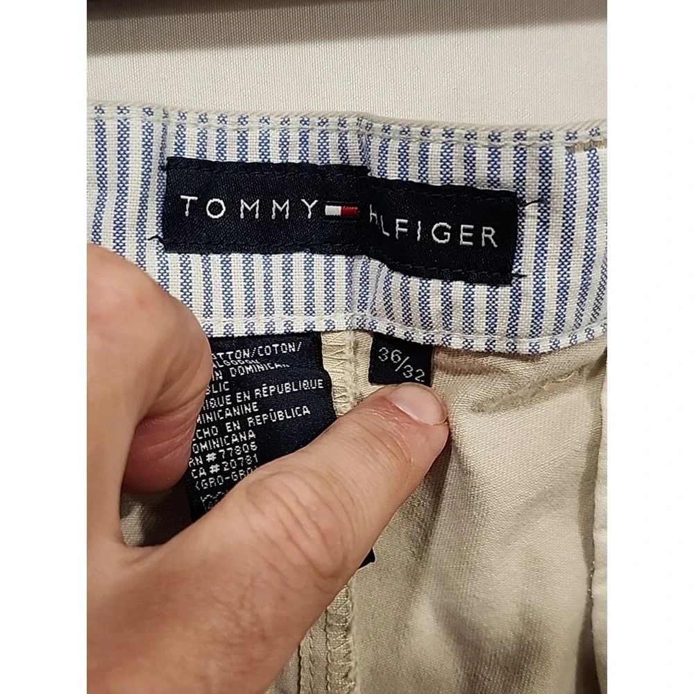 Tommy Hilfiger‎ Dress Pants Mens 36x32 Khaki, 100% Cotton Jeans 4 Pocket